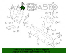 Подголовник задний центр Subaru Forester 14-18 SJ тряпка серый