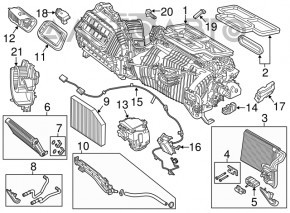 Grila de aerisire a încălzitorului BMW X3 G01 18-21