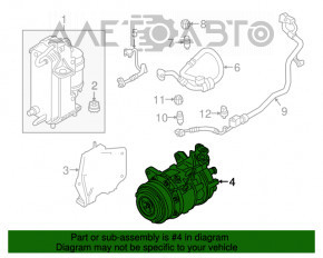 Compresorul de aer condiționat pentru BMW 7 G11 G12 16-19 B58