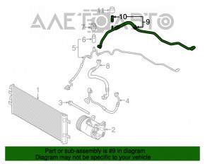 Трубка кондиционера компрессор-печка вторая BMW X1 F48 16-22 B46