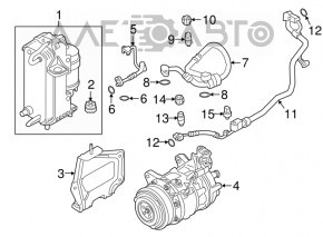 Bobina de condensare a compresorului de aer condiționat BMW 7 G11 G12 16-19 B58