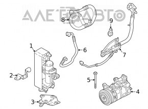 Bobina de condensare a compresorului de aer condiționat BMW F30 17-18 B46