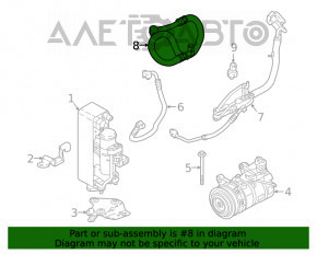 Compresorul de aer condiționat al mașinii BMW F30 17-18 B46.