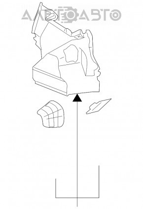 Capotă arc stânga Lexus GS450h 06-11 neagră