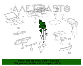 Capotă arc stânga Lexus GS450h 06-11 neagră