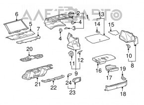 Capotă arc stânga Lexus GS450h 06-11 neagră