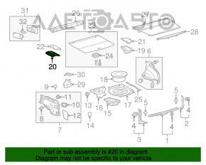 Buzunarul portbagajului stâng pentru Lexus RX350 RX450h 10-15