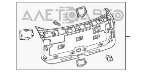 Capacul portbagajului inferior al usii Lexus RX350 RX450h 10-15, gri