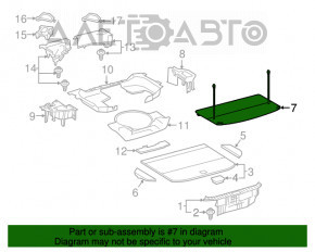 Полка багажника Lexus NX200t NX300 NX300h 16-21 черная