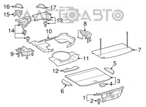 Suport portbagaj Lexus NX200t NX300 NX300h 16-21 negru.