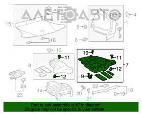 Spumă de polistiren sub instrumentul drept Toyota Prius 50 16-