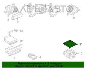 Grila subwooferului stânga BMW X3 F25 11-17 negru