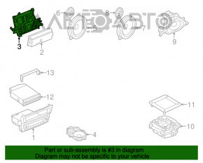 Suport de amplificator audio pentru BMW X3 F25 11-17