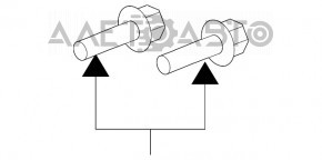 Capete de fixare a balamalei usii dreapta superioara spate 4 buc Dodge Journey 11-