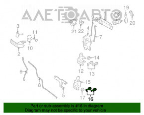 Capete de fixare a balamalei usii dreapta superioara spate 4 buc Dodge Journey 11-