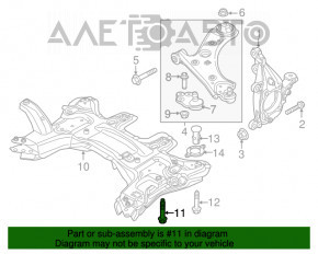 Șuruburile de fixare a suportului de suspensie frontală, 2 bucăți, Jeep Renegade 15- 107mm