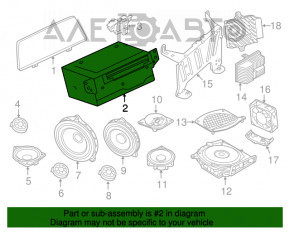 Radio-casetofon BMW X3 G01 18-21 cu unitate CD, fără navigație, Harman Kardon