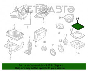 Grila subwooferului dreapta pentru BMW X1 F48 16-22