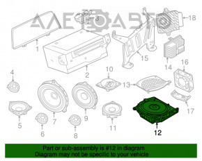 Subwooferul dreapta BMW 5 G30 17-23