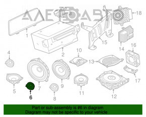 Difuzorul tweeter din torpedoul BMW 7 G11 G12 16-22 Bowers & Wilkins