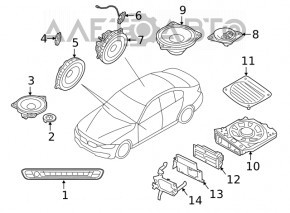 Difuzorul tweeter al ușii din față dreapta pentru BMW 7 G11 G12 16-22 Harman Kardon