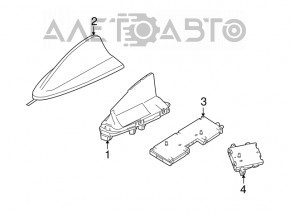 Corpul antenei aripioare BMW X1 F48 16-22