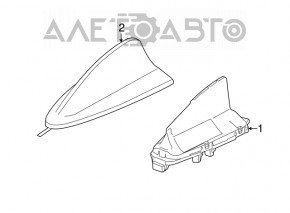 Antena aripă BMW 7 G11 G12 16-19 fără navigație