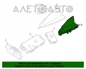 Antena aripă asamblată BMW 3 F30 16-18