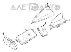 Antena aripă asamblată BMW 3 F30 16-18