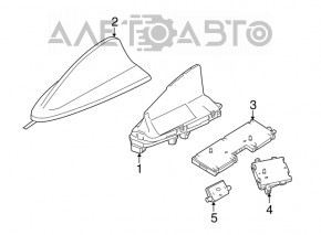 Antena aripă BMW X1 F48 16-19