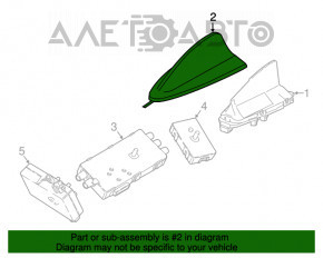 Corpul antenei aripioare BMW 5 G30 17-23