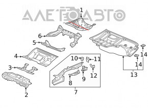 Capacul portbagajului Honda Insight 19-22 albastru pe caroserie