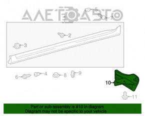 Bara de noroi spate dreapta Toyota Prius V 12-17