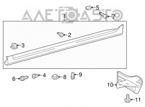 Bara de noroi spate dreapta Toyota Prius V 12-17