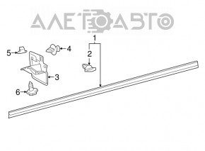 Apărătoare pentru prag spate dreapta Lexus NX200t NX300 NX300h 15-21 nou original OEM