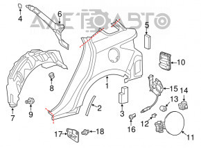 Bara de noroi spate stânga pentru Lexus CT200h 11-17