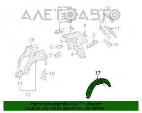 Aripa spate stânga Toyota Highlander 08-13