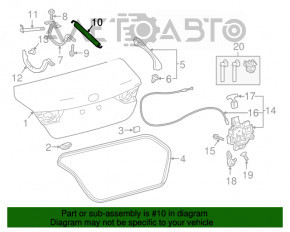 Пружина петли крышки багажника прав Toyota Camry v70 18-