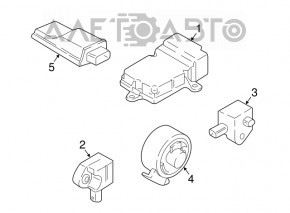 Modulul computerizat al airbag-ului SRS pentru airbag-urile de siguranță BMW 7 G11 G12 16-19 sub radar