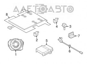 Датчик подушки безопасности в центр стойке правый BMW X1 F48 16-22