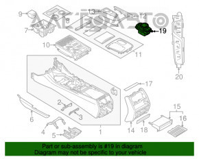 Maneta de control a multimedia pentru BMW 7 G11 G12 16-22, lucioasă.