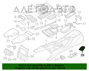 Joystick-ul de control al monitorului pentru BMW 3 F30 14-18 fără navigație.