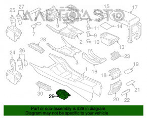 Joystick-ul pentru controlul monitorului CIC al BMW-ului 3 F30 14-18 cu navigație.