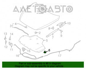 Clipsa de izolare a capotei Infiniti QX50 19- nou OEM original