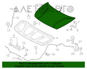 Capota goală Kia Niro 17-22 argintie 4SS