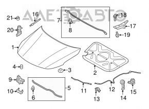 Capota goală Kia Optima 11-15 nouă OEM originală