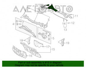 Grila stergatoarelor dreapta Nissan Murano z50 03-08