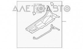 Grila stergatoarelor stanga din plastic Nissan 350z zgariata