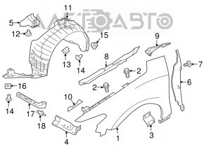 Garnitura stergator parbriz dreapta Nissan Maxima A36 16- noua originala OEM