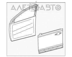 Ușa goală din față, stânga, pentru Toyota Rav4 13-18.